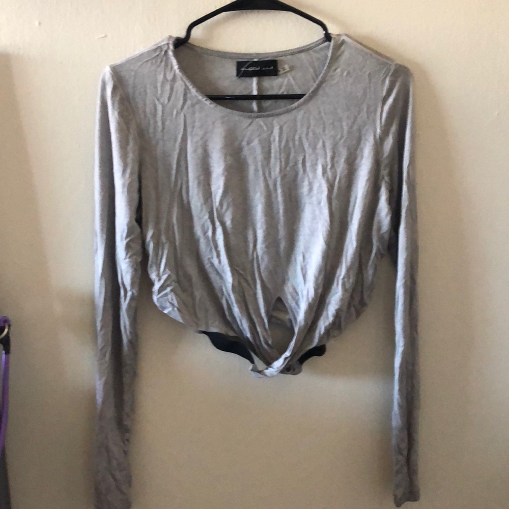 Grey crop top